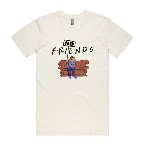 No Friends Tee by Lonely Kids Club. All clothing from our T-shirts to our shorts and hoodies are ethically made, and printed packed and shipped from Sydney.
