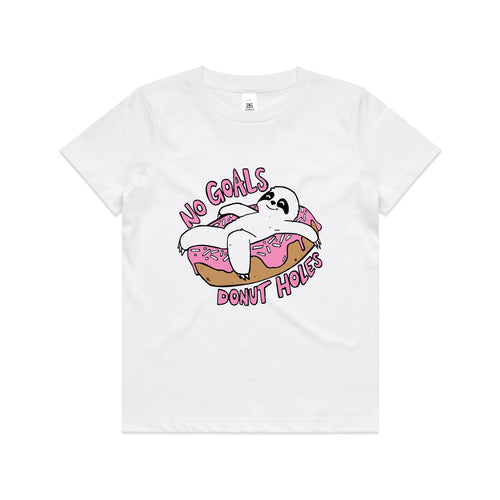 No Goals Kids Tee by Lonely Kids Club. All clothing from our T-shirts to our shorts and hoodies are ethically made, and printed packed and shipped from Sydney.