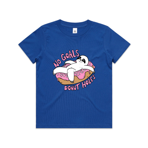 No Goals Kids Tee by Lonely Kids Club. All clothing from our T-shirts to our shorts and hoodies are ethically made, and printed packed and shipped from Sydney.
