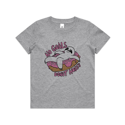 No Goals Kids Tee by Lonely Kids Club. All clothing from our T-shirts to our shorts and hoodies are ethically made, and printed packed and shipped from Sydney.