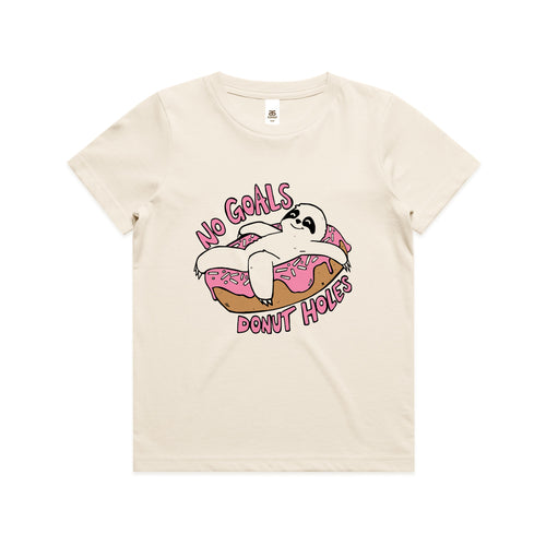 No Goals Kids Tee by Lonely Kids Club. All clothing from our T-shirts to our shorts and hoodies are ethically made, and printed packed and shipped from Sydney.
