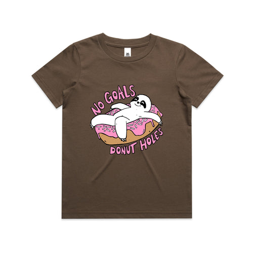 No Goals Kids Tee by Lonely Kids Club. All clothing from our T-shirts to our shorts and hoodies are ethically made, and printed packed and shipped from Sydney.