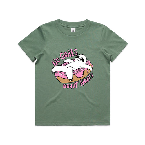 No Goals Kids Tee by Lonely Kids Club. All clothing from our T-shirts to our shorts and hoodies are ethically made, and printed packed and shipped from Sydney.
