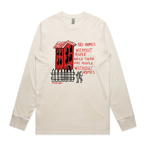 No Homes Tee by Lonely Kids Club. All clothing from our T-shirts to our shorts and hoodies are ethically made, and printed packed and shipped from Sydney.