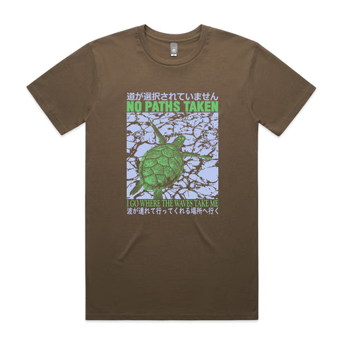 No Paths Taken Tee by Lonely Kids Club. All clothing from our T-shirts to our shorts and hoodies are ethically made, and printed packed and shipped from Sydney.