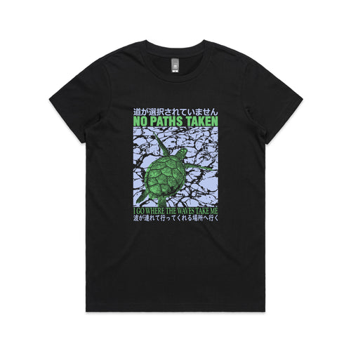 No Paths Taken Tee by Lonely Kids Club. All clothing from our T-shirts to our shorts and hoodies are ethically made, and printed packed and shipped from Sydney.