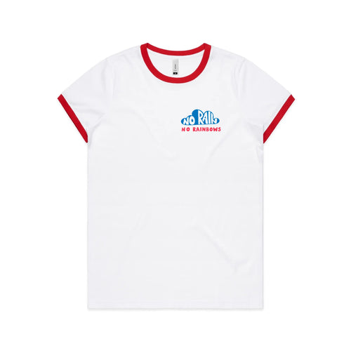 No Rain No Rainbows Tee by Lonely Kids Club. All clothing from our T-shirts to our shorts and hoodies are ethically made, and printed packed and shipped from Sydney.