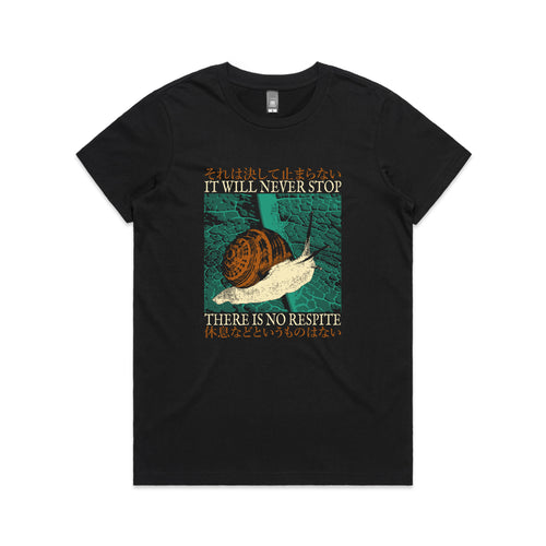 No Respite Tee by Lonely Kids Club. All clothing from our T-shirts to our shorts and hoodies are ethically made, and printed packed and shipped from Sydney.