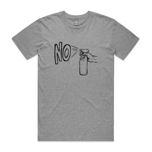 No Spray Tee by Lonely Kids Club. All clothing from our T-shirts to our shorts and hoodies are ethically made, and printed packed and shipped from Sydney.