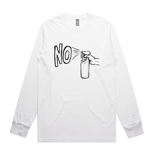 No Spray Tee by Lonely Kids Club. All clothing from our T-shirts to our shorts and hoodies are ethically made, and printed packed and shipped from Sydney.