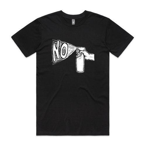 No Spray Tee by Lonely Kids Club. All clothing from our T-shirts to our shorts and hoodies are ethically made, and printed packed and shipped from Sydney.