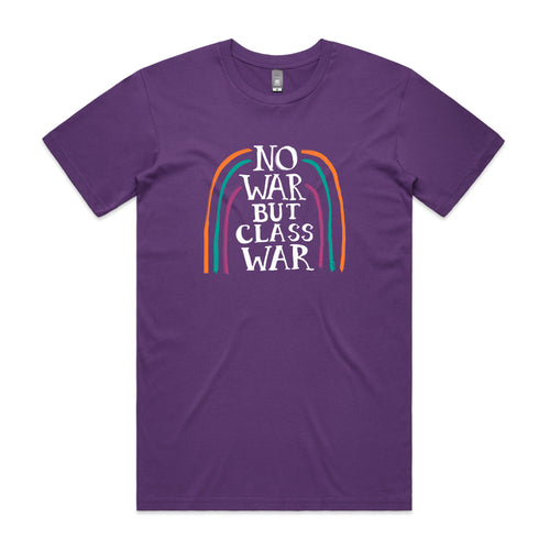 No War But Class War Tee by Lonely Kids Club. All clothing from our T-shirts to our shorts and hoodies are ethically made, and printed packed and shipped from Sydney.