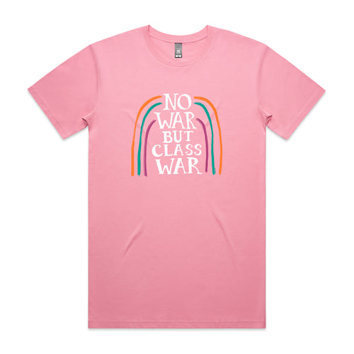 No War But Class War Tee by Lonely Kids Club. All clothing from our T-shirts to our shorts and hoodies are ethically made, and printed packed and shipped from Sydney.
