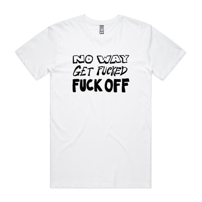 No Way Tee by Lonely Kids Club. All clothing from our T-shirts to our shorts and hoodies are ethically made, and printed packed and shipped from Sydney.