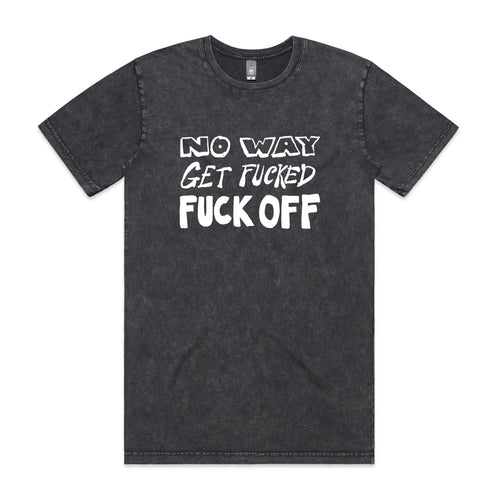 No Way Tee by Lonely Kids Club. All clothing from our T-shirts to our shorts and hoodies are ethically made, and printed packed and shipped from Sydney.