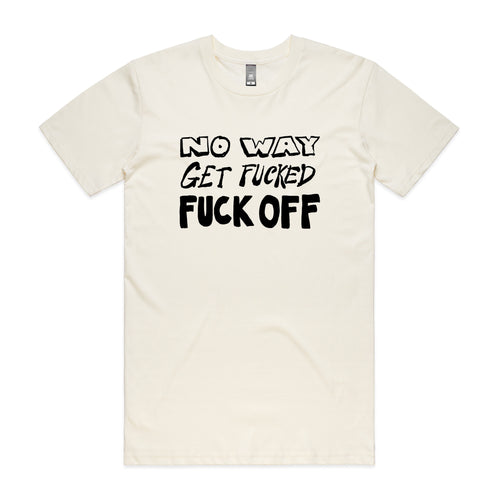 No Way Tee by Lonely Kids Club. All clothing from our T-shirts to our shorts and hoodies are ethically made, and printed packed and shipped from Sydney.