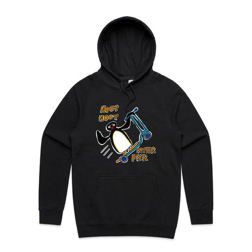 Noot Noot Hoodie by Lonely Kids Club. All clothing from our T-shirts to our shorts and hoodies are ethically made, and printed packed and shipped from Sydney.
