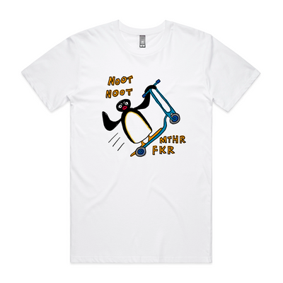 Noot Noot Tee by Lonely Kids Club. All clothing from our T-shirts to our shorts and hoodies are ethically made, and printed packed and shipped from Sydney.