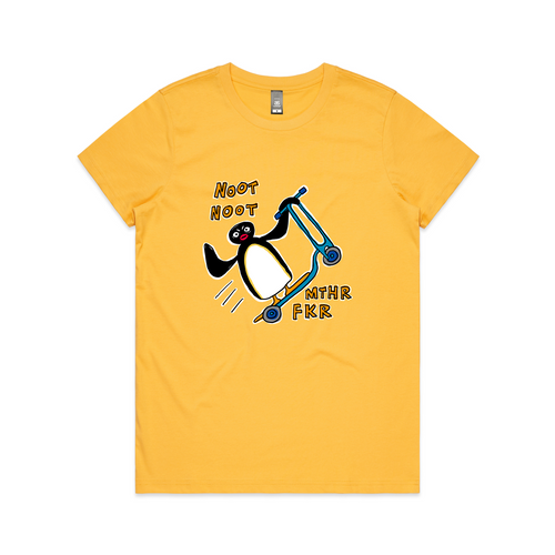 Noot Noot Tee by Lonely Kids Club. All clothing from our T-shirts to our shorts and hoodies are ethically made, and printed packed and shipped from Sydney.