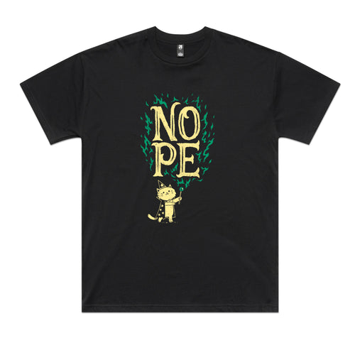 I Cast Nope Tee by Lonely Kids Club. All clothing from our T-shirts to our shorts and hoodies are ethically made, and printed packed and shipped from Sydney.