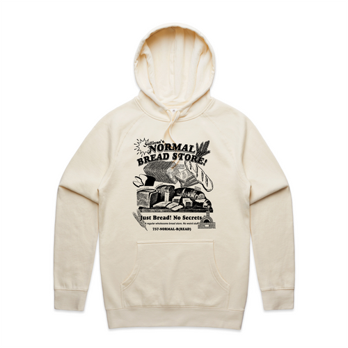 Normal Bread Hoodie by Lonely Kids Club. All clothing from our T-shirts to our shorts and hoodies are ethically made, and printed packed and shipped from Sydney.