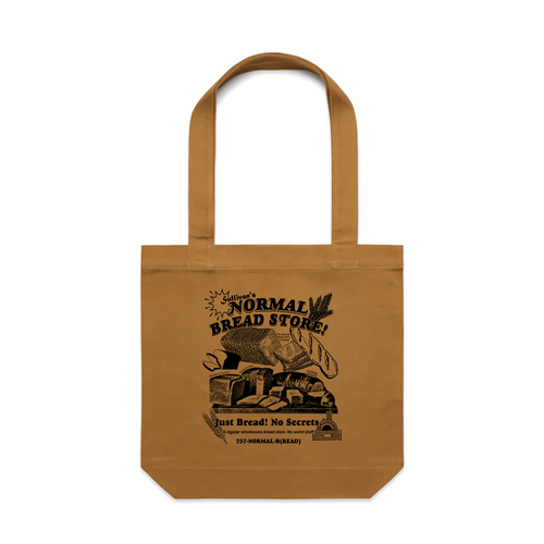 Normal Bread Tote by Lonely Kids Club. All clothing from our T-shirts to our shorts and hoodies are ethically made, and printed packed and shipped from Sydney.