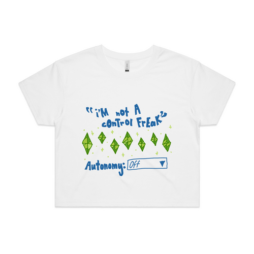 Not A Control Freak Tee by Lonely Kids Club. All clothing from our T-shirts to our shorts and hoodies are ethically made, and printed packed and shipped from Sydney.