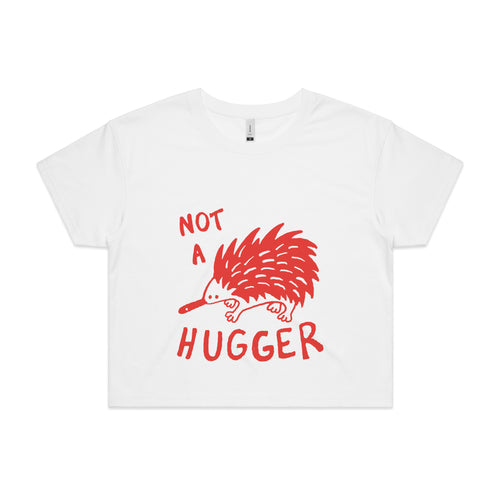 Not A Hugger Tee by Lonely Kids Club. All clothing from our T-shirts to our shorts and hoodies are ethically made, and printed packed and shipped from Sydney.