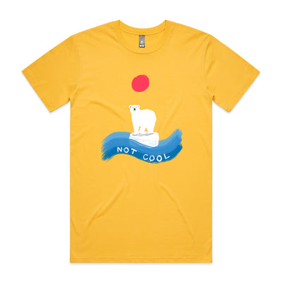 Not Cool Tee by Lonely Kids Club. All clothing from our T-shirts to our shorts and hoodies are ethically made, and printed packed and shipped from Sydney.