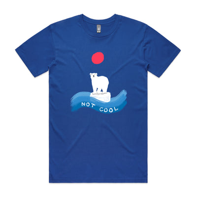 Not Cool Tee by Lonely Kids Club. All clothing from our T-shirts to our shorts and hoodies are ethically made, and printed packed and shipped from Sydney.