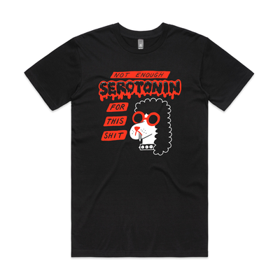Not Enough Serotonin by Lonely Kids Club. All clothing from our T-shirts to our shorts and hoodies are ethically made, and printed packed and shipped from Sydney.