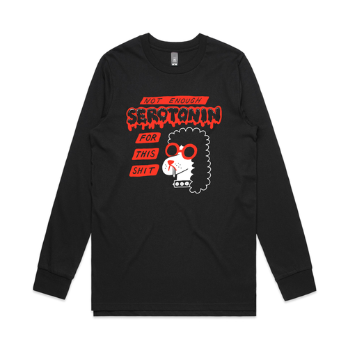Not Enough Serotonin by Lonely Kids Club. All clothing from our T-shirts to our shorts and hoodies are ethically made, and printed packed and shipped from Sydney.