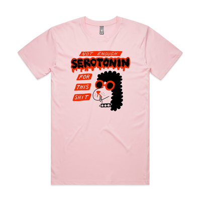 Not Enough Serotonin by Lonely Kids Club. All clothing from our T-shirts to our shorts and hoodies are ethically made, and printed packed and shipped from Sydney.