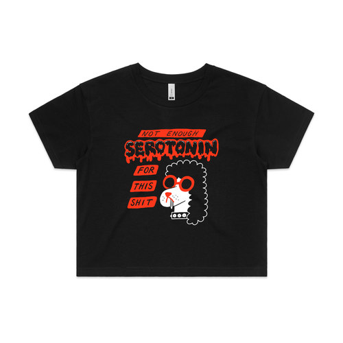 Not Enough Serotonin by Lonely Kids Club. All clothing from our T-shirts to our shorts and hoodies are ethically made, and printed packed and shipped from Sydney.