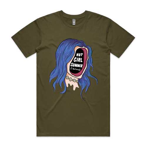 Not Girl Summer Tee by Lonely Kids Club. All clothing from our T-shirts to our shorts and hoodies are ethically made, and printed packed and shipped from Sydney.