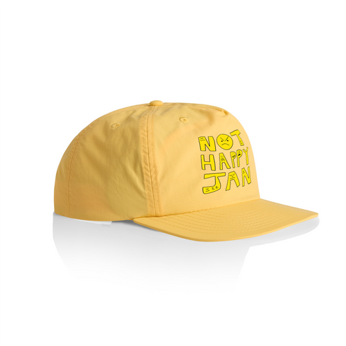 Not Happy Jan Cap by Lonely Kids Club. All clothing from our T-shirts to our shorts and hoodies are ethically made, and printed packed and shipped from Sydney.