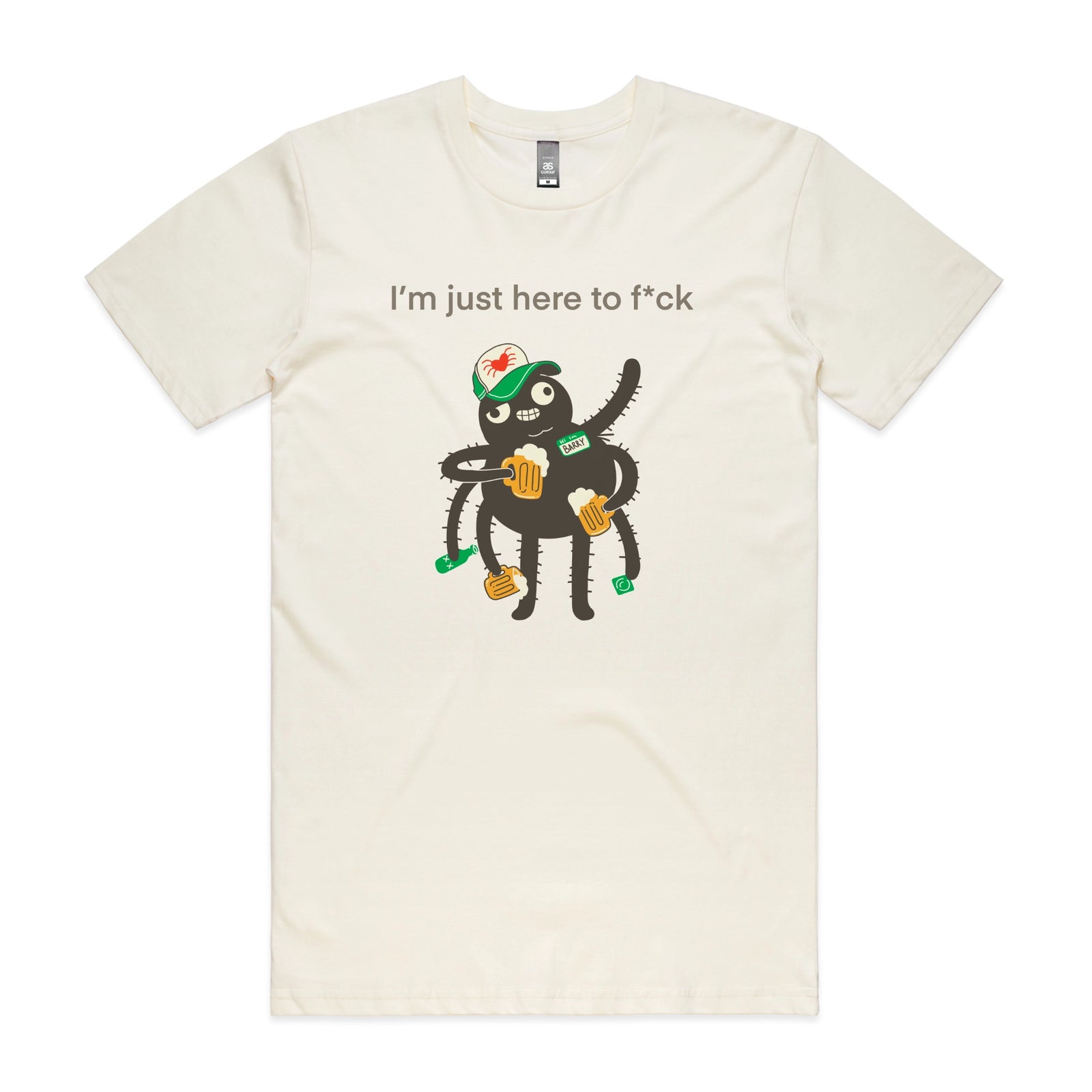 Not Just Here Tee by Lonely Kids Club. All clothing from our T-shirts to our shorts and hoodies are ethically made, and printed packed and shipped from Sydney.