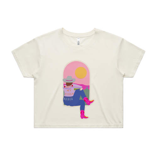 Not My First Rodeo Tee by Lonely Kids Club. All clothing from our T-shirts to our shorts and hoodies are ethically made, and printed packed and shipped from Sydney.