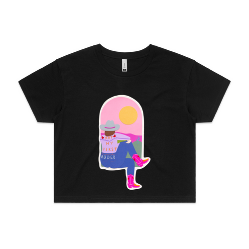 Not My First Rodeo Tee by Lonely Kids Club. All clothing from our T-shirts to our shorts and hoodies are ethically made, and printed packed and shipped from Sydney.