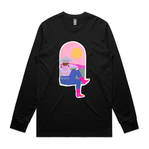 Not My First Rodeo Tee by Lonely Kids Club. All clothing from our T-shirts to our shorts and hoodies are ethically made, and printed packed and shipped from Sydney.