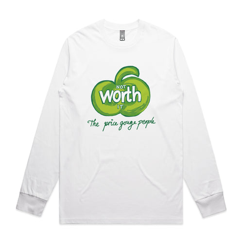Not Worth It Tee by Lonely Kids Club. All clothing from our T-shirts to our shorts and hoodies are ethically made, and printed packed and shipped from Sydney.