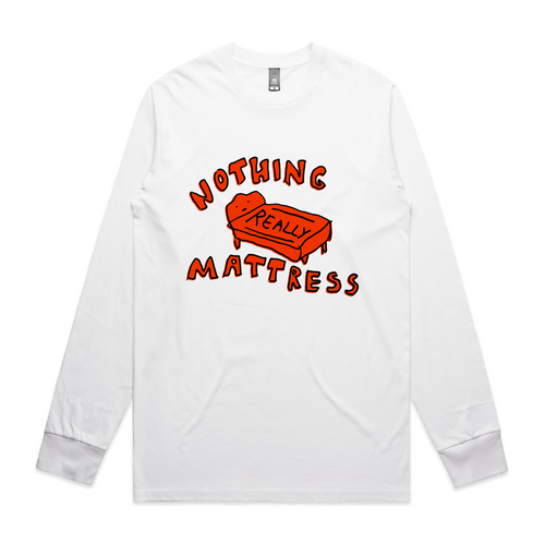 Nothing Really Mattress Tee by Lonely Kids Club. All clothing from our T-shirts to our shorts and hoodies are ethically made, and printed packed and shipped from Sydney.