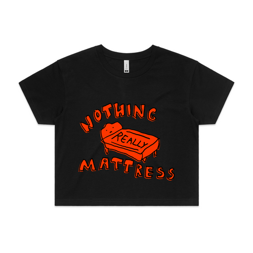 Nothing Really Mattress Tee by Lonely Kids Club. All clothing from our T-shirts to our shorts and hoodies are ethically made, and printed packed and shipped from Sydney.