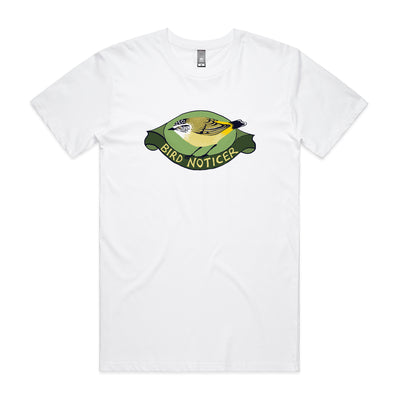 Bird Noticer Tee by Lonely Kids Club. All clothing from our T-shirts to our shorts and hoodies are ethically made, and printed packed and shipped from Sydney.
