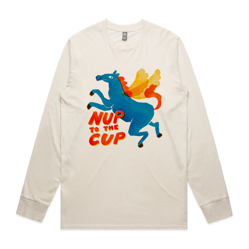 Nup To The Cup Tee by Lonely Kids Club. All clothing from our T-shirts to our shorts and hoodies are ethically made, and printed packed and shipped from Sydney.