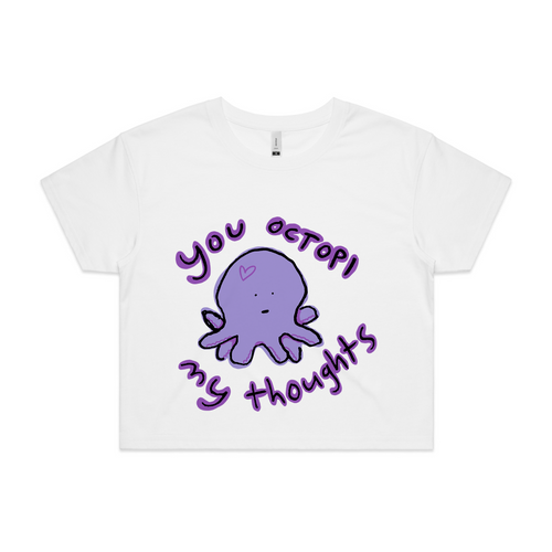 Octopi My Thoughts Tee by Lonely Kids Club. All clothing from our T-shirts to our shorts and hoodies are ethically made, and printed packed and shipped from Sydney.