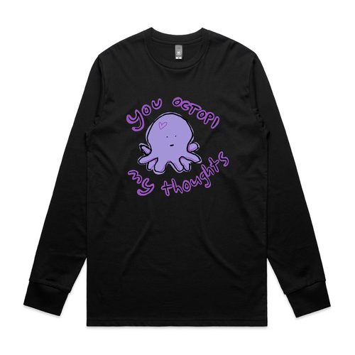 Octopi My Thoughts Tee by Lonely Kids Club. All clothing from our T-shirts to our shorts and hoodies are ethically made, and printed packed and shipped from Sydney.