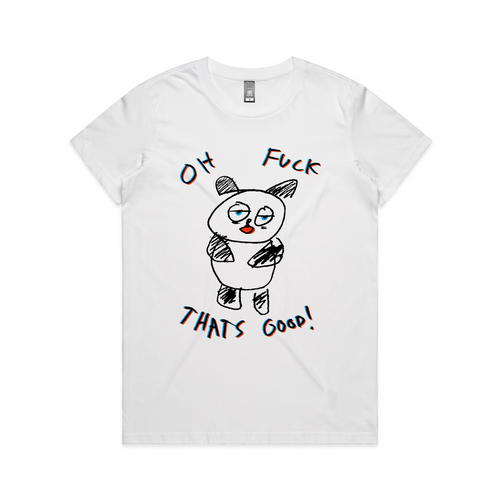 Oh Fuck That's Good Tee by Lonely Kids Club. All clothing from our T-shirts to our shorts and hoodies are ethically made, and printed packed and shipped from Sydney.