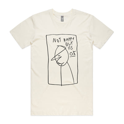It's Okay To Be Sad Tee by Lonely Kids Club. All clothing from our T-shirts to our shorts and hoodies are ethically made, and printed packed and shipped from Sydney.