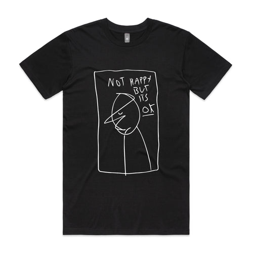 It's Okay To Be Sad Tee by Lonely Kids Club. All clothing from our T-shirts to our shorts and hoodies are ethically made, and printed packed and shipped from Sydney.